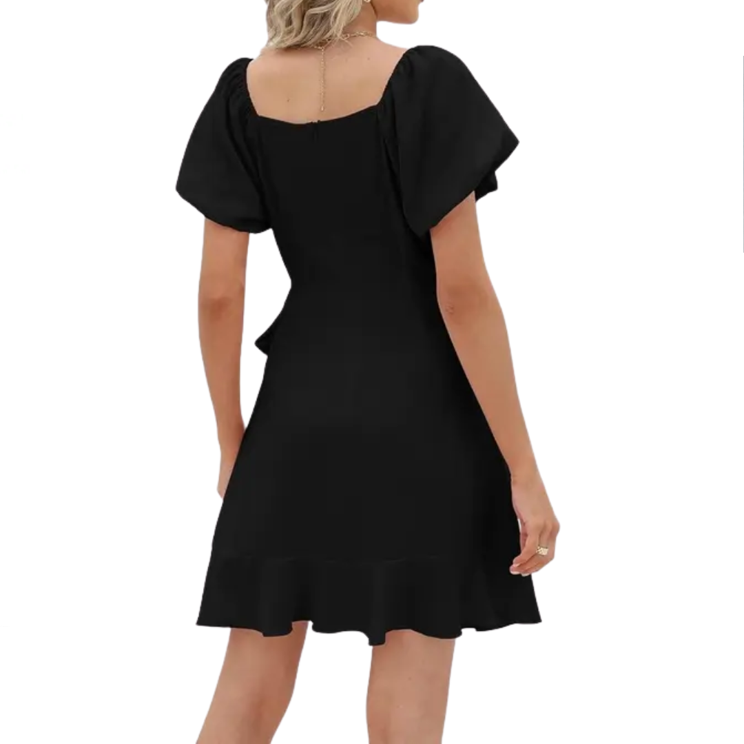 WINSLEYT - Square Neck Puff Sleeve Tie