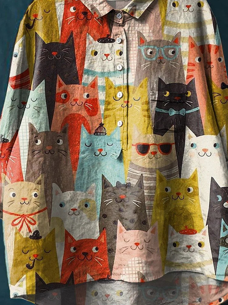 SHEENA™ - Cat Art Shirt