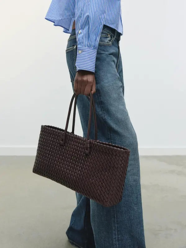 LINDSAYT - Woven Tote Bag for Casual