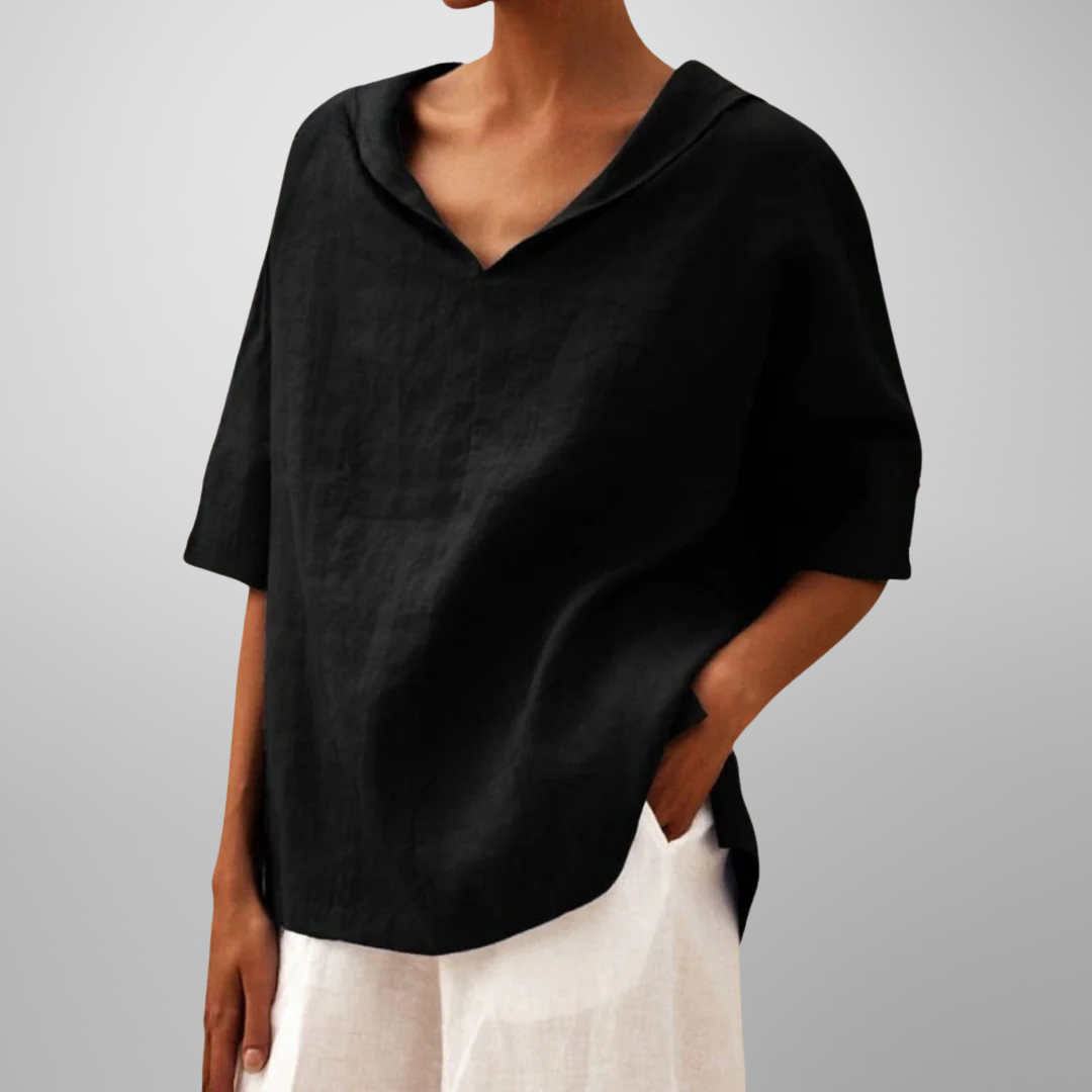 LUCY™ – Cotton Loose-Fitting Blouse