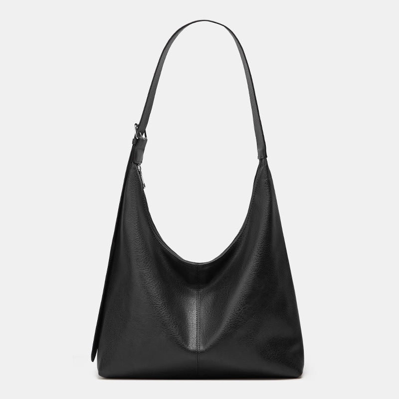 DESIREET - Solid Color PU Leather Shoulder