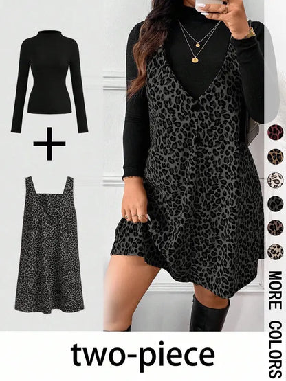 CRESSIDAT - High Neck Top & Leopard