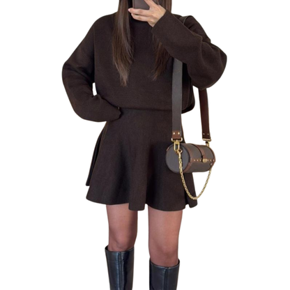 PHOEBET - Half-High Neck Loose Fit Knit