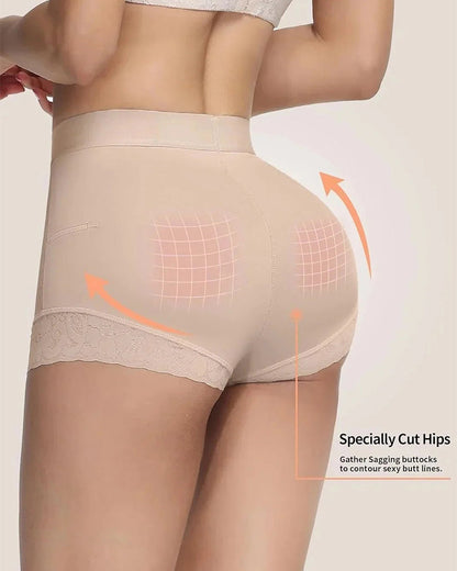 High Waist Women Hip Enhancer Shapewear Tummy Control Lace Body Shaper