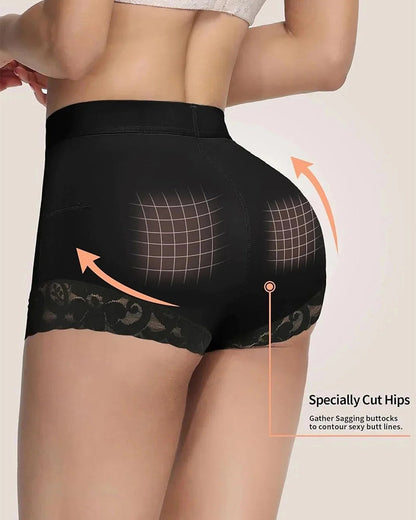 High Waist Women Hip Enhancer Shapewear Tummy Control Lace Body Shaper