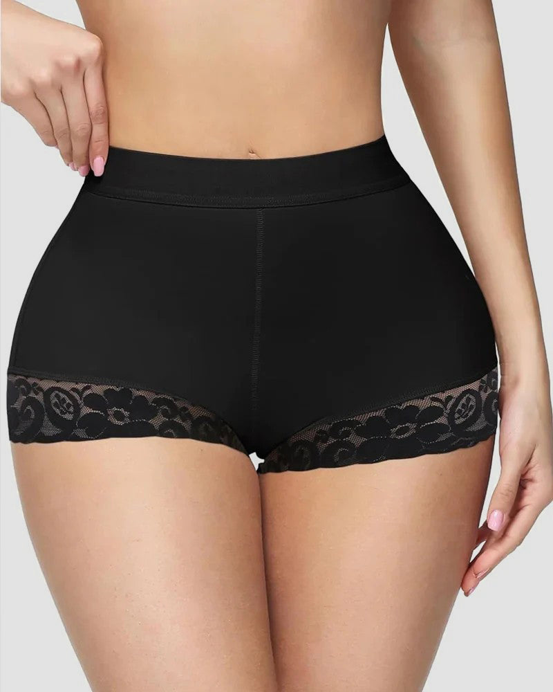 High Waist Women Hip Enhancer Shapewear Tummy Control Lace Body Shaper