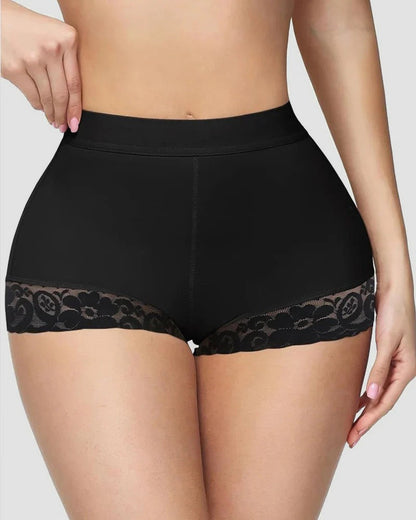 High Waist Women Hip Enhancer Shapewear Tummy Control Lace Body Shaper