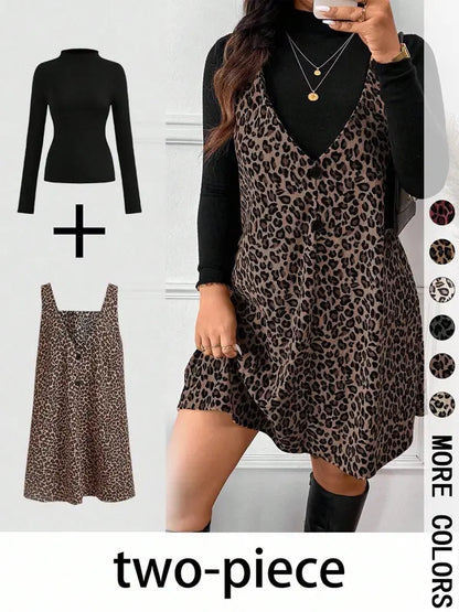 CRESSIDAT - High Neck Top & Leopard