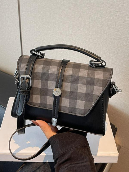 AVANLIE™ - Trendy Contrast Stitching Small Square Shoulder Bag