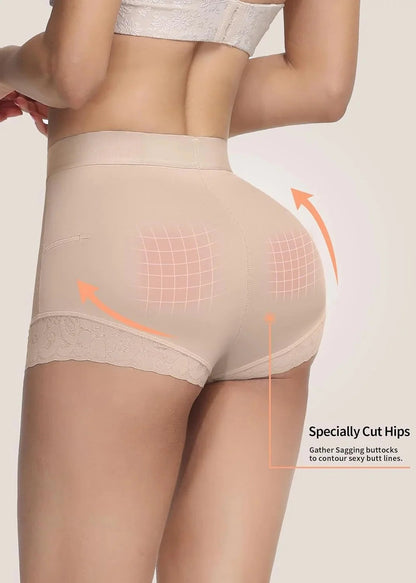 High Waist Women Hip Enhancer Shapewear Tummy Control Lace Body Shaper