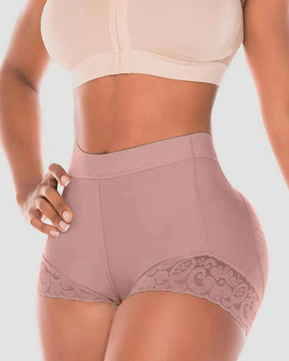High Waist Women Hip Enhancer Shapewear Tummy Control Lace Body Shaper