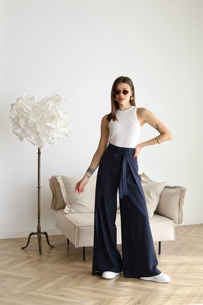 Maelis - Wide Linen Trousers