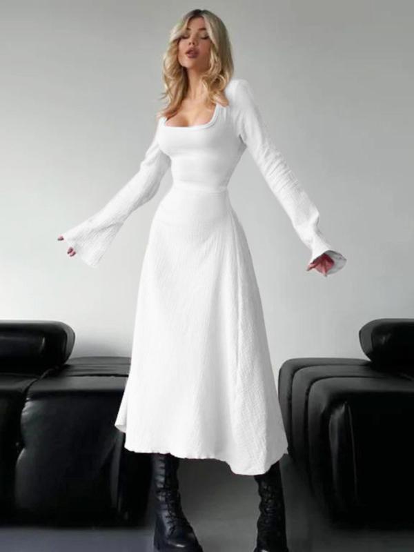 ERINT - Sophisticated Lace-Up Tie Back Flounce