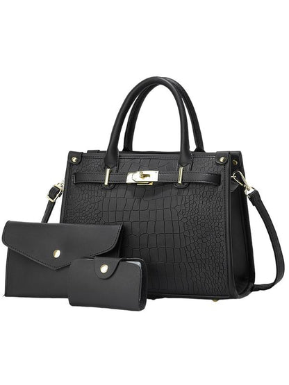 ALENORT - Crocodile Embossed Large Capacity Crossbody