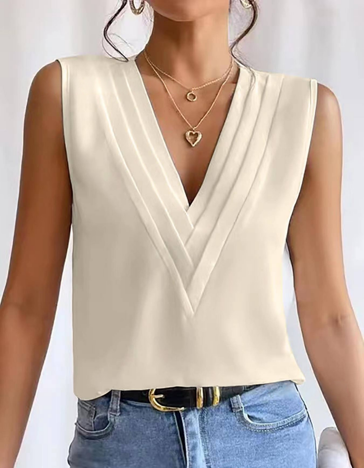 JADE™ - Lightweight Sleeveless V-Neck Top