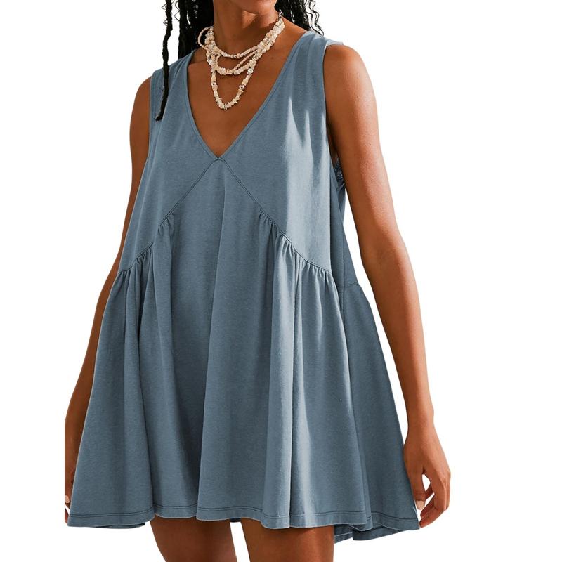 DANNAT - Women's V-Neck Tank Dress