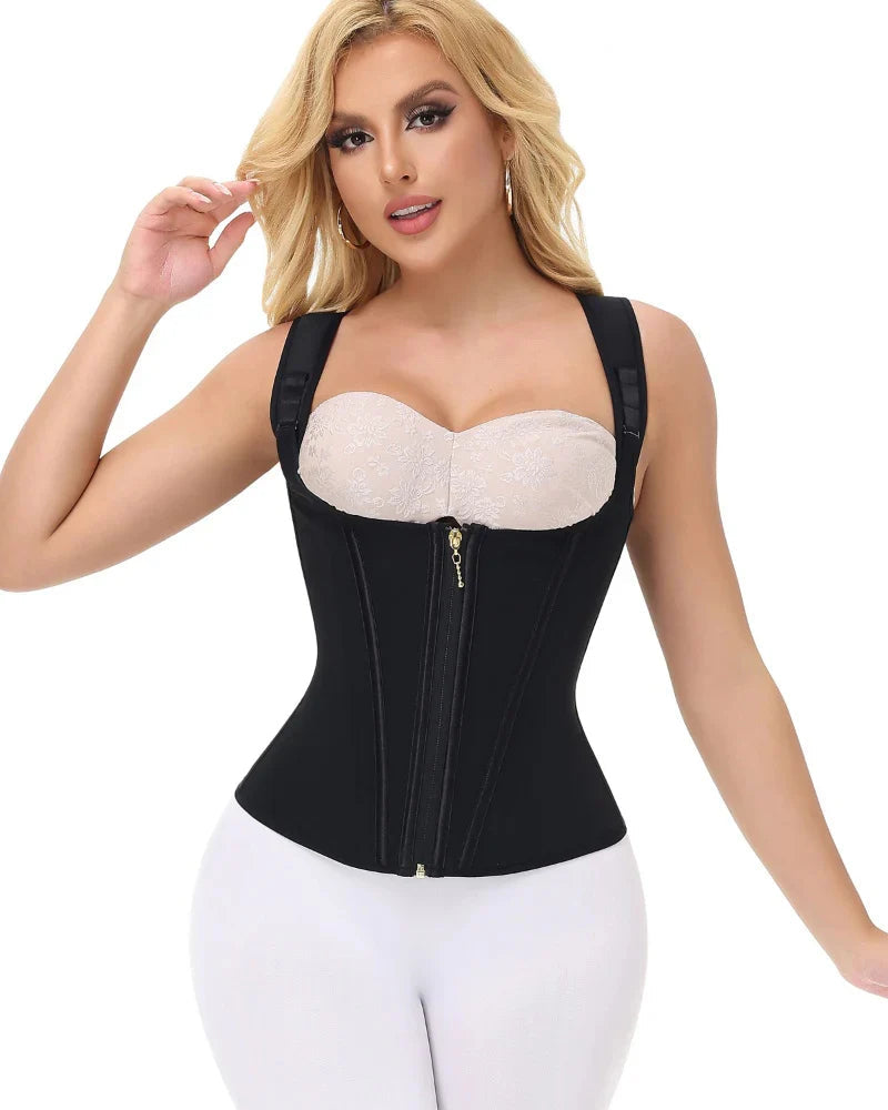 Shapshe® Open Bust Steel Bones Tummy Control Waist Trainer Vest
