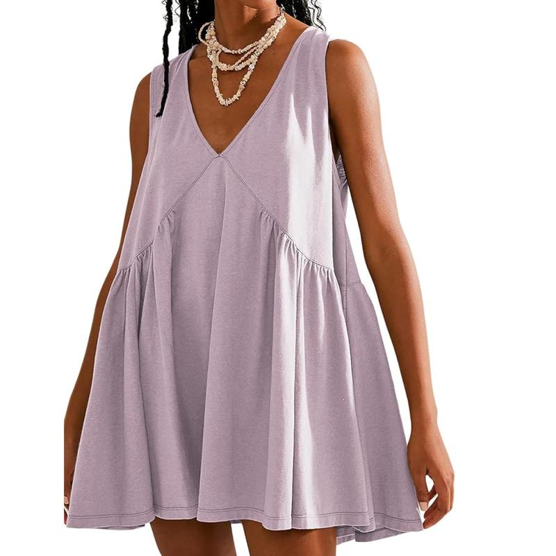 DANNAT - Women's V-Neck Tank Dress
