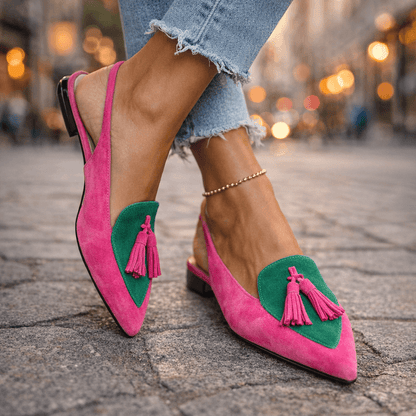 Dorotea™ Elegant Tassel Slingback Flats