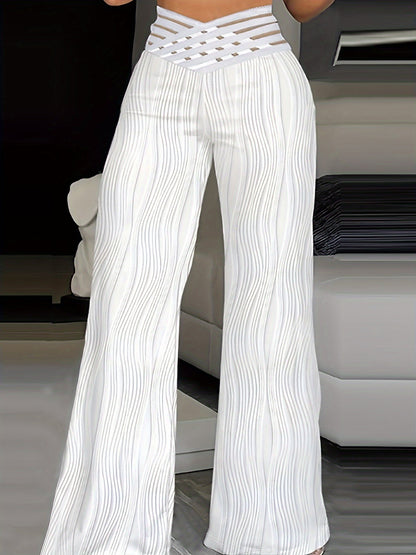 Emy - High Waist Crisscross Trousers