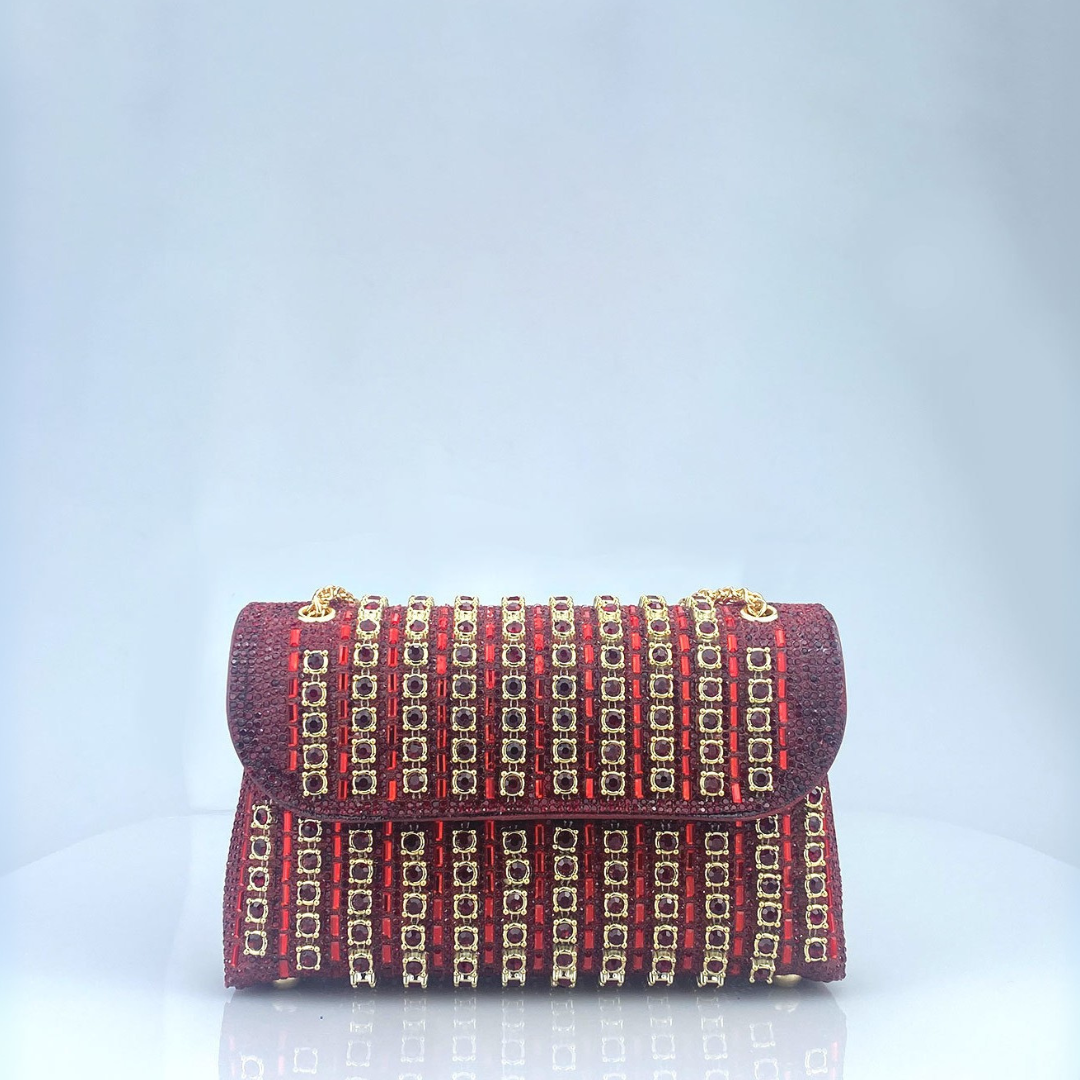 LAVIERA™ - Chic Chain Colored Diamond Shoulder Bag