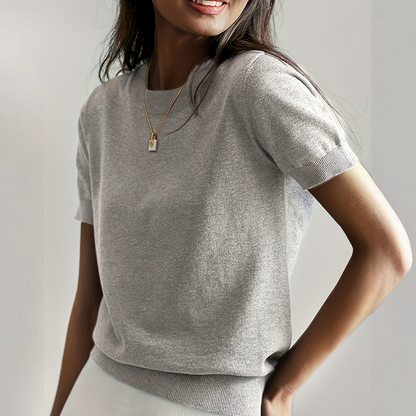 VIANCA™ - Casual Short Sleeve Crew Neck Top