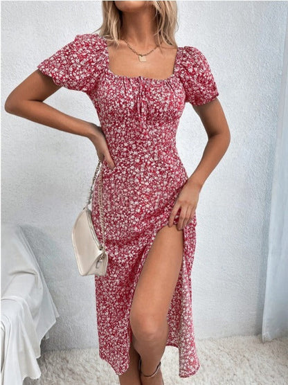 COLETTE™ – Casual Summer Square Neck A-Line Dress