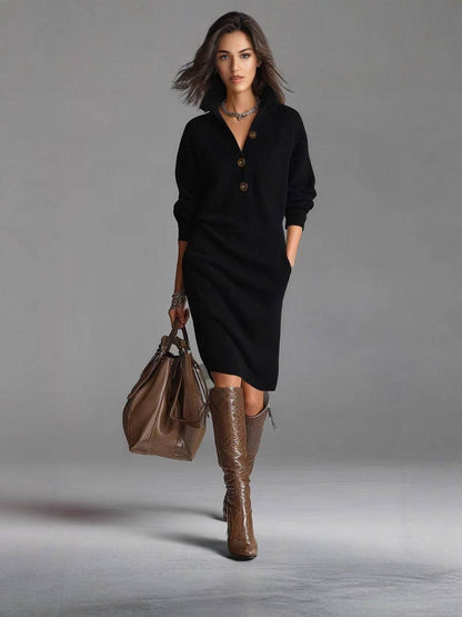 Rosamundina | Button-Up Jumper Dress