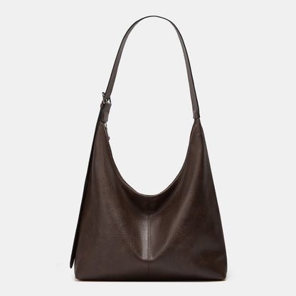 DESIREET - Solid Color PU Leather Shoulder