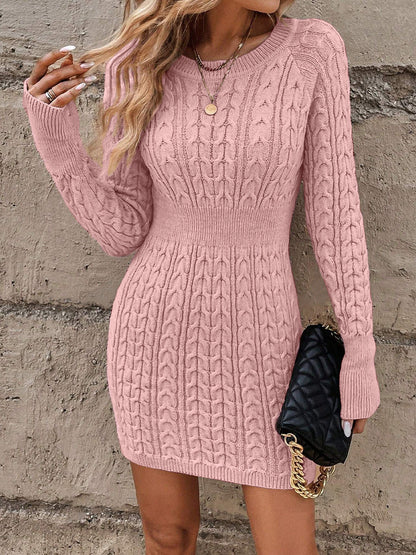 ALVAT - Cable Knit Bodycon Sweater Dress