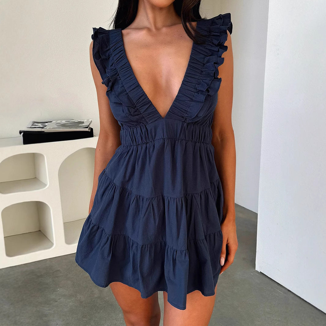 OMANA™ - Chic V-Neck Summer Sleeveless Sundress
