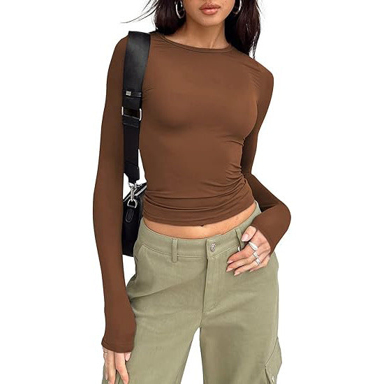 JIHYO™ - Casual Long Sleeve Round Neck Top