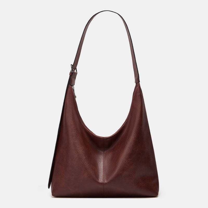 DESIREET - Solid Color PU Leather Shoulder