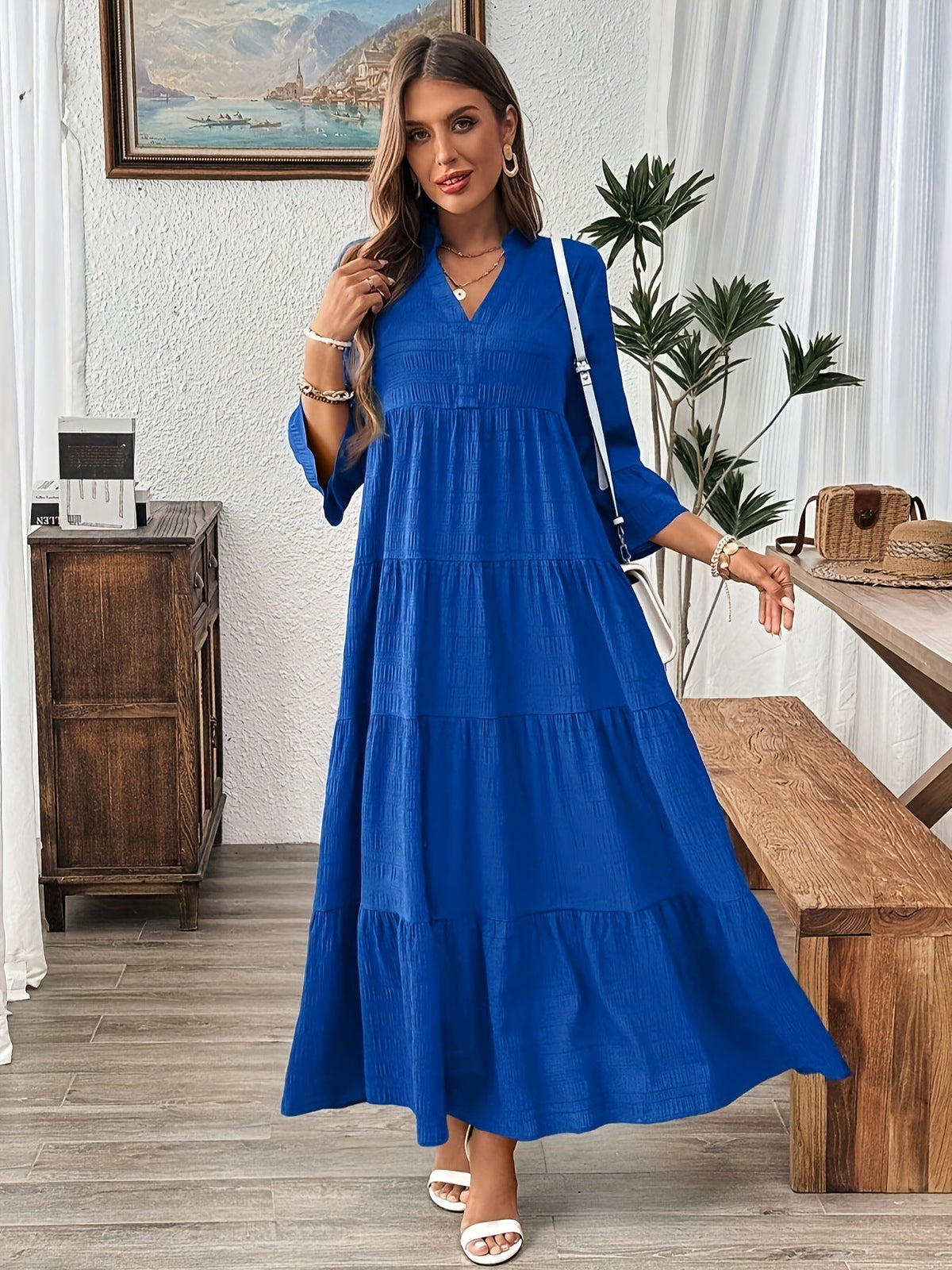 STELLA™ - Casual V-Neck Summer Maxi Dress