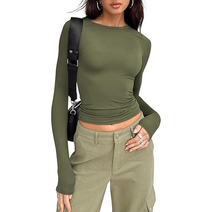 JIHYO™ - Casual Long Sleeve Round Neck Top
