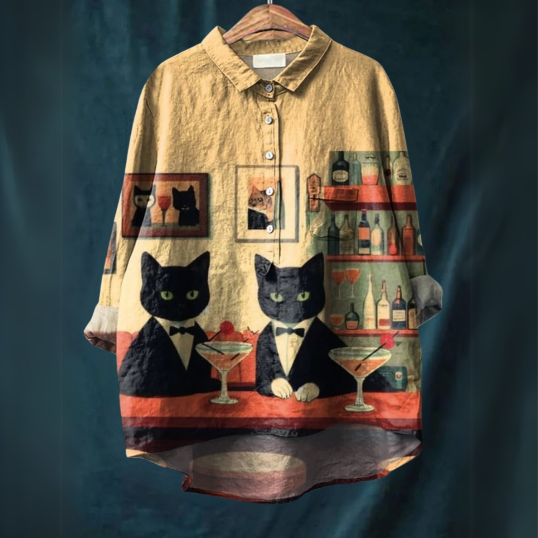 LUCIA™ - Cat Art Shirt
