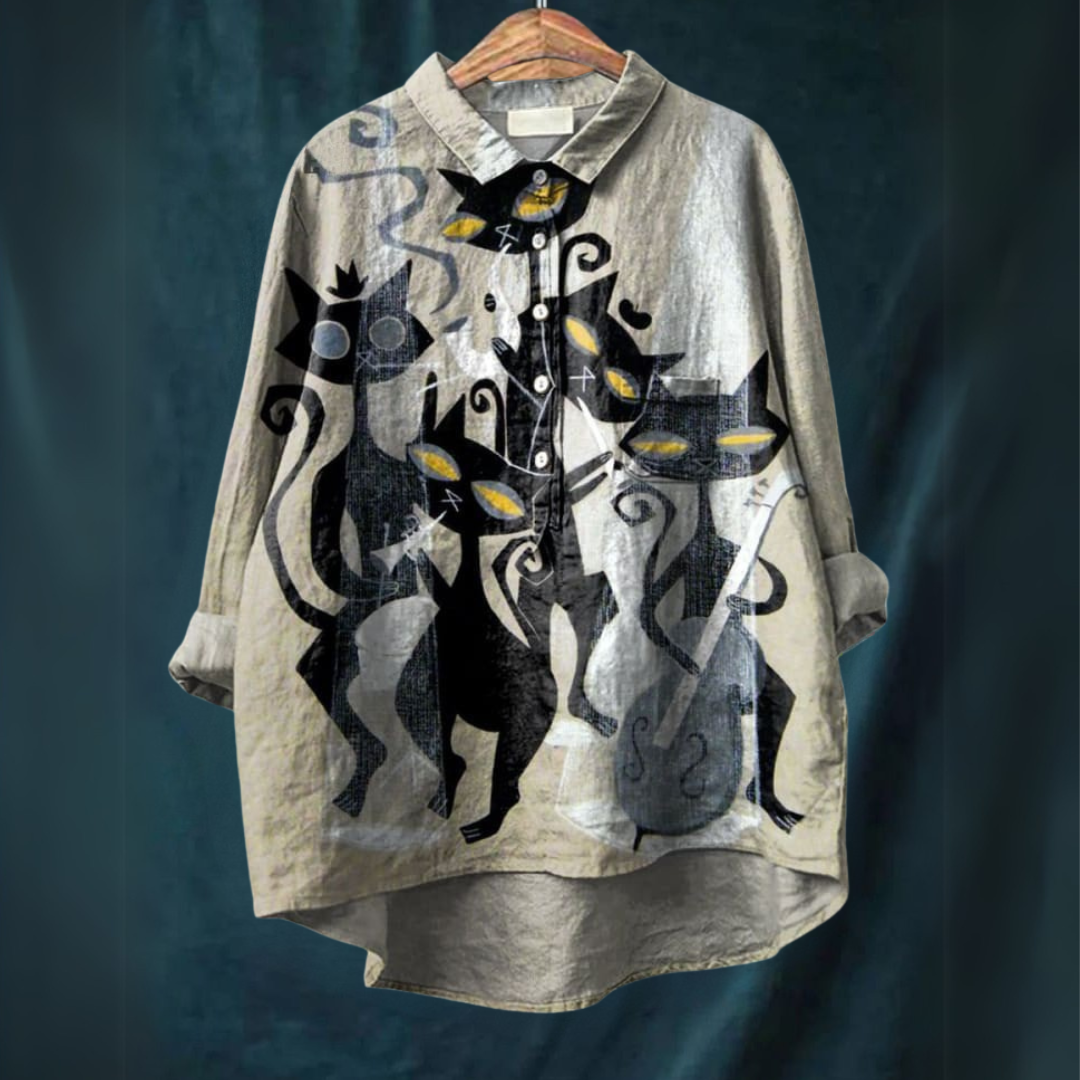 LUCIA™ - Cat Art Shirt