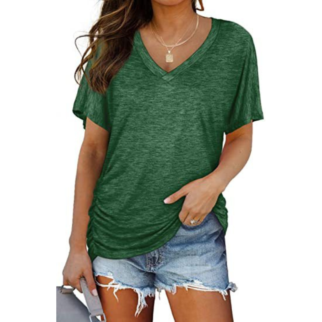 EILY™ - Classic V-Neck Loose Fit Shirt