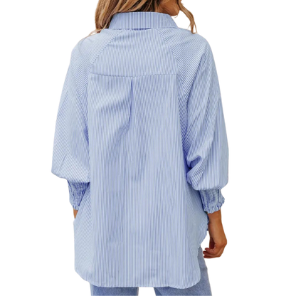 SARAH™ – Modern Striped Button Shirt
