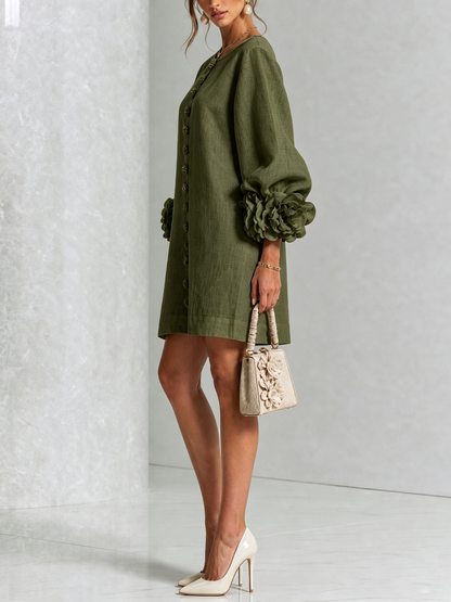 Cosette | Floral Button-Down Mini Dress
