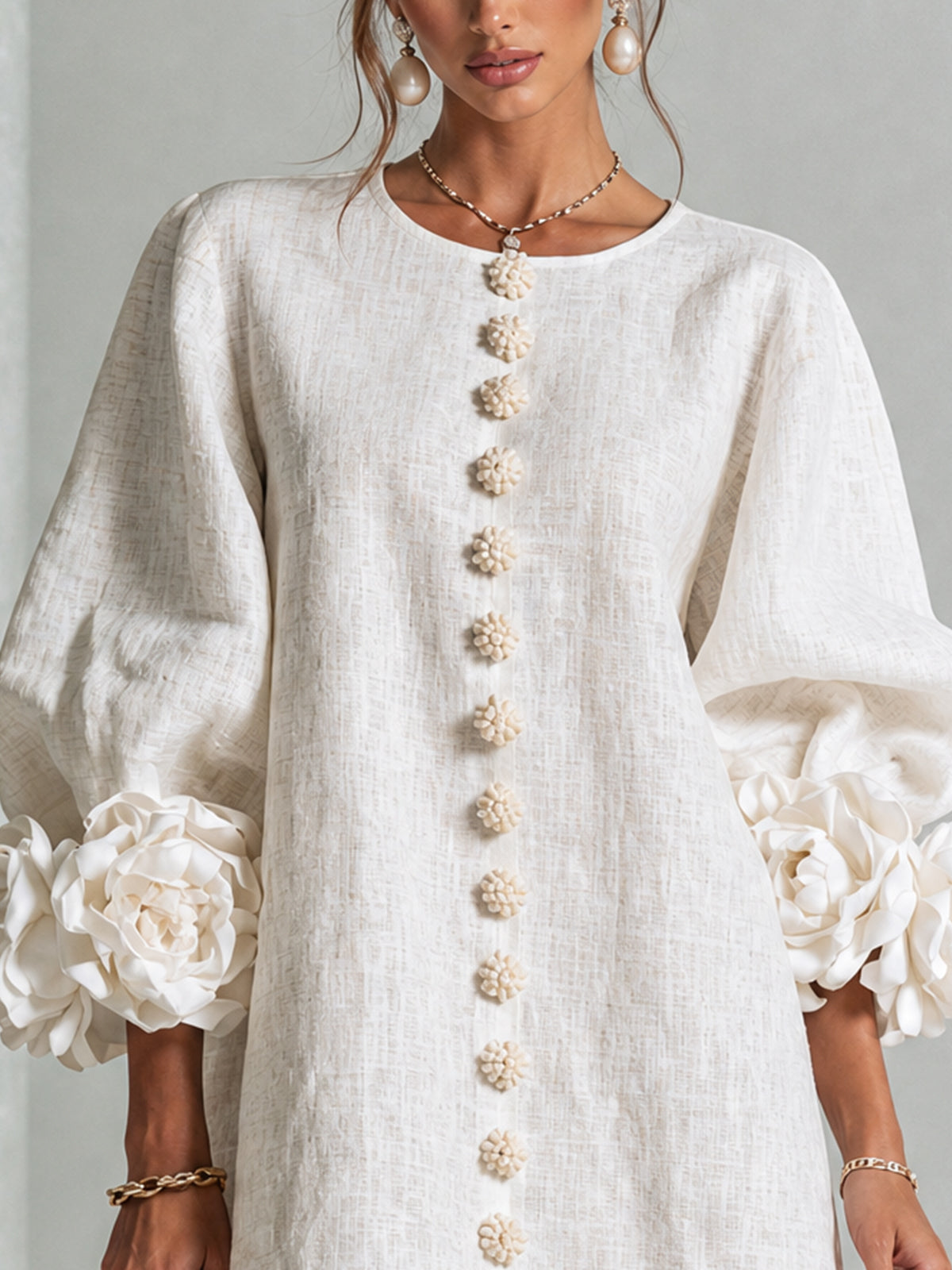 Cosette | Floral Button-Down Mini Dress