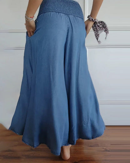Jasper - Flowy Smocked Waist Pants