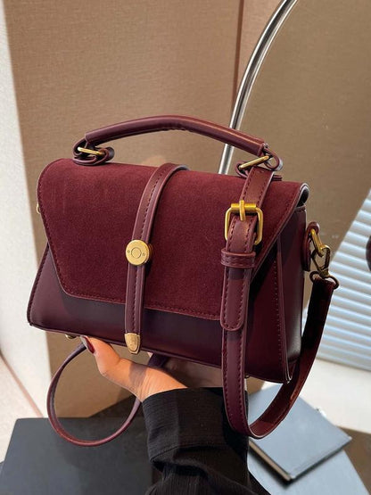 AVANLIE™ - Trendy Contrast Stitching Small Square Shoulder Bag