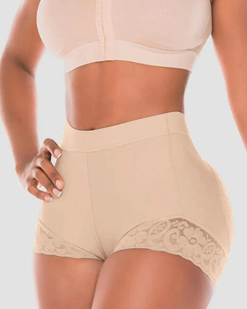 High Waist Women Hip Enhancer Shapewear Tummy Control Lace Body Shaper