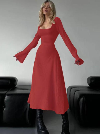 ERINT - Sophisticated Lace-Up Tie Back Flounce