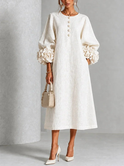 LILIANA | ELEGANT FLORAL MIDI DRESS